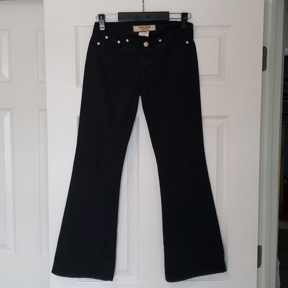 Paris Blues Black Cotton Low-rise "Jeans", Size 3S